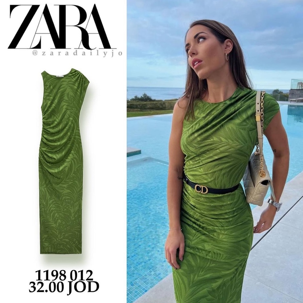 Zara Green Sleeveless Dress